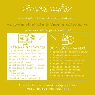 🏳️ ÚČTOVNÉ SLUŽBY - vaša agenda v našich rukách. 📂☝️ #ecorovnakportfolio #accountingservices...
