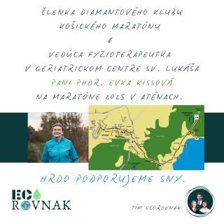 S hrdosťou oznamujeme, že sme ako Eco Rovnak s.r.o. podporili slovenskú bežkyňu Evku Kissovú na jej ceste k maratónu v...